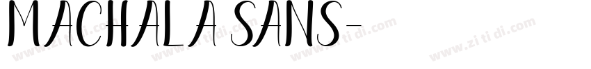 Machala Sans字体转换